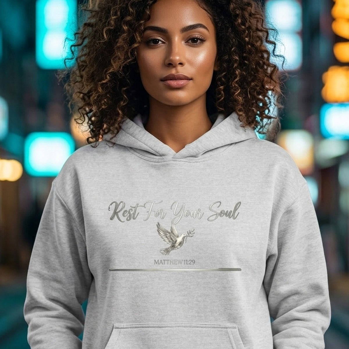 Rest For Your Soul Matthew 11:29 Christian Pullover Hoodie - Unisex Faith Apparel, Scripture Graphic, Soft Cotton