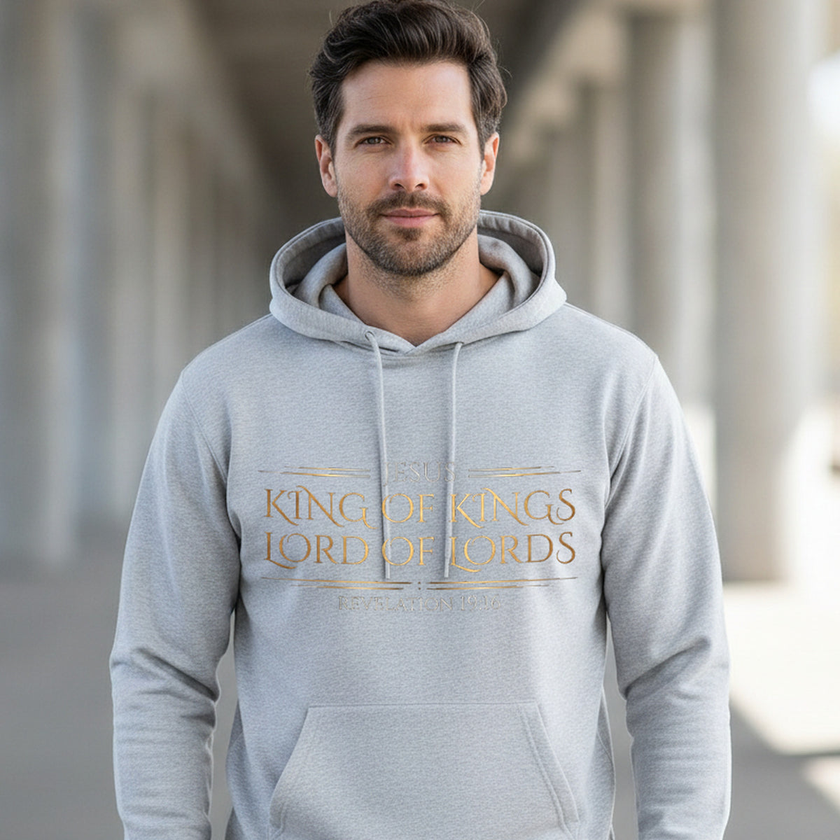 Jesus King of Kings Revelation 19:16 Christian Hoodie - Unisex Faith Apparel, Scripture Graphic, Soft Cotton