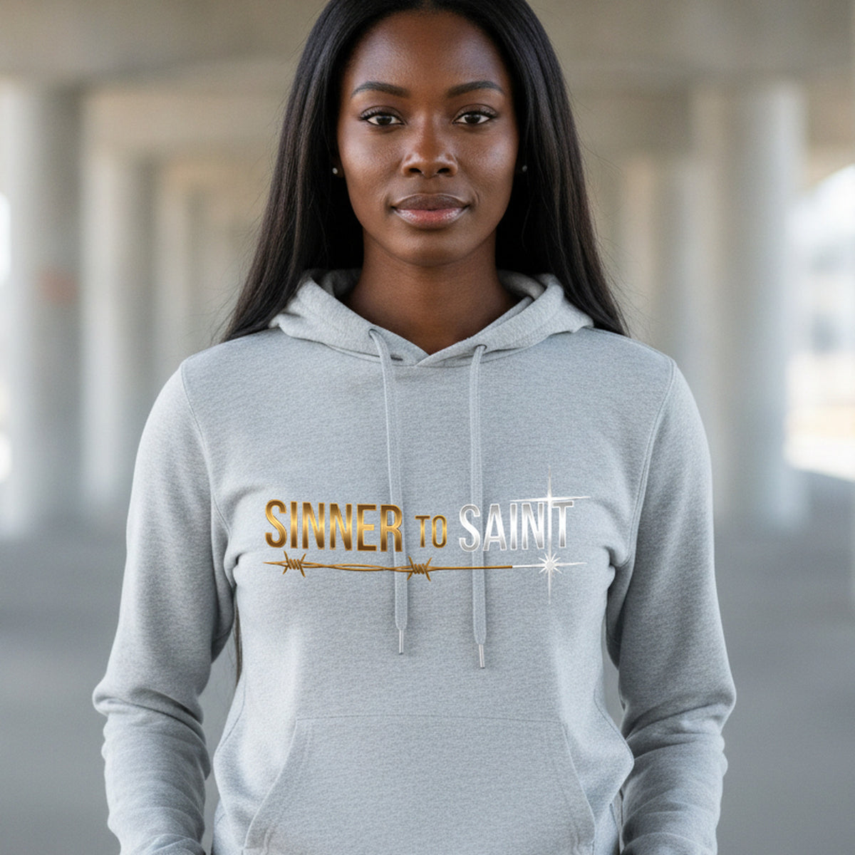 Sinner to Saint Christian Pullover Hoodie - Unisex Faith Apparel, Scripture Graphic, Soft Cotton