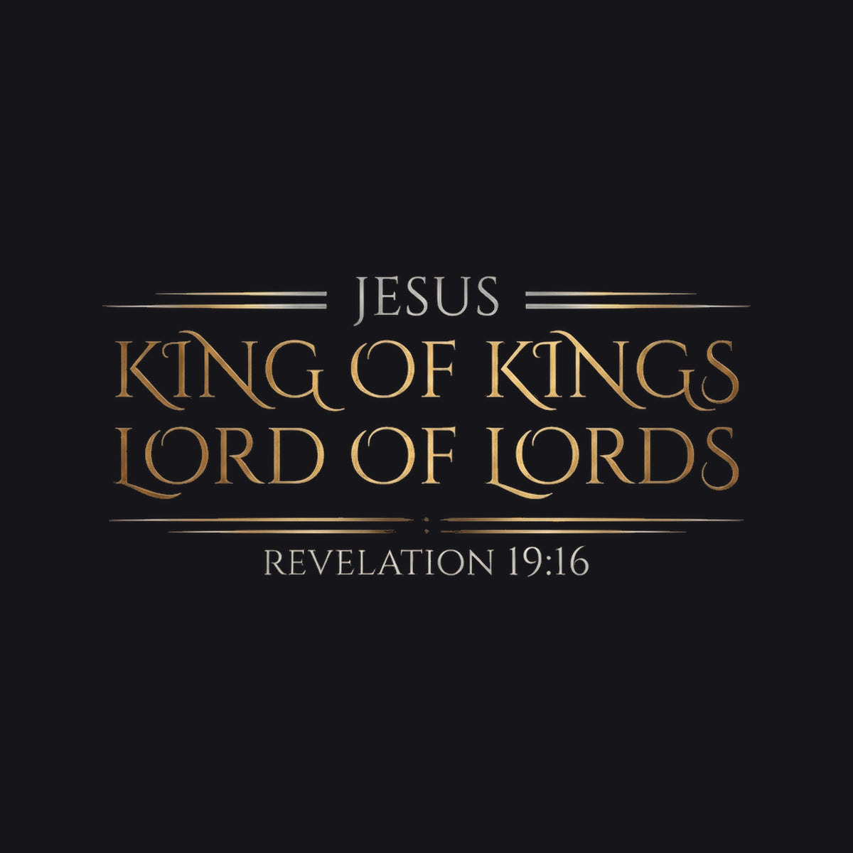 Jesus King of Kings Revelation 19:16 Christian Crewneck - Unisex Faith Apparel, Scripture Graphic, Soft Cotton