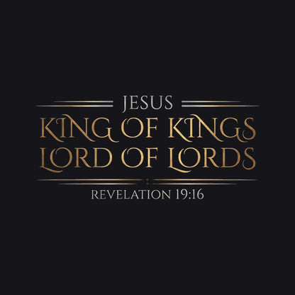 Jesus King of Kings Revelation 19:16 Christian Crewneck - Unisex Faith Apparel, Scripture Graphic, Soft Cotton