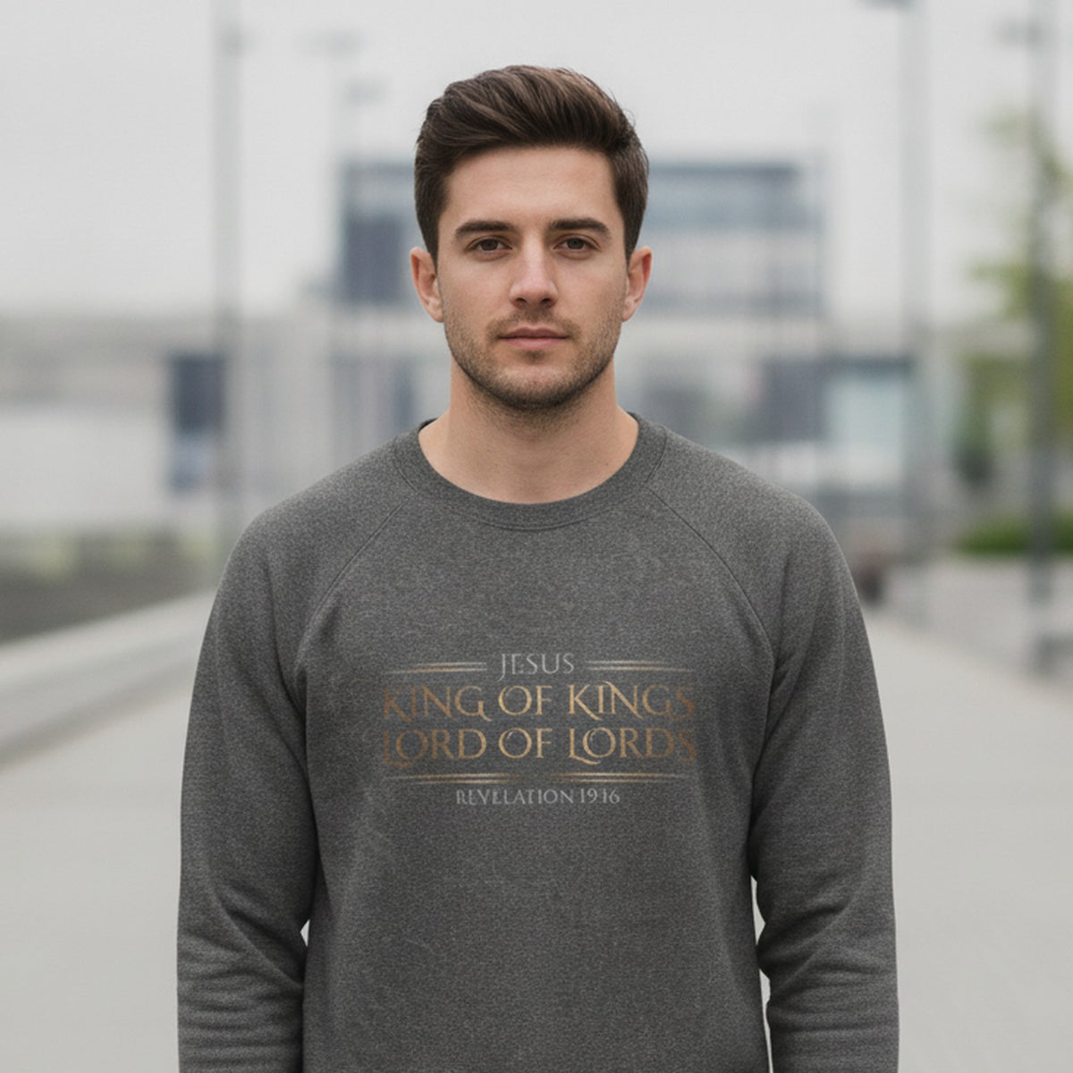 Jesus King of Kings Revelation 19:16 Christian Crewneck - Unisex Faith Apparel, Scripture Graphic, Soft Cotton