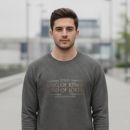 Jesus King of Kings Revelation 19:16 Christian Crewneck - Unisex Faith Apparel, Scripture Graphic, Soft Cotton