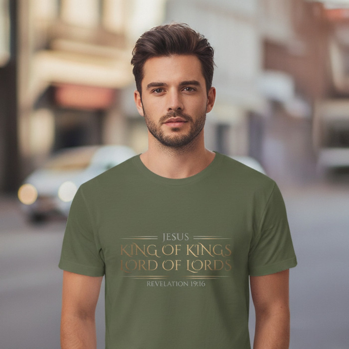 Jesus King of Kings Revelation 19:16 Christian T-Shirt - Unisex Faith Apparel, Scripture Graphic, Soft Cotton