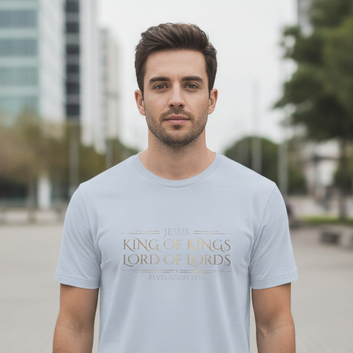 Jesus King of Kings Revelation 19:16 Christian T-Shirt - Unisex Faith Apparel, Scripture Graphic, Soft Cotton