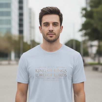 Jesus King of Kings Revelation 19:16 Christian T-Shirt - Unisex Faith Apparel, Scripture Graphic, Soft Cotton