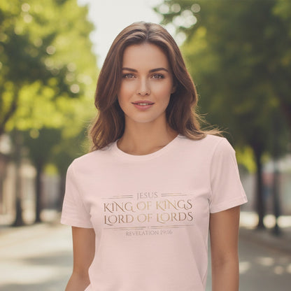 Jesus King of Kings Revelation 19:16 Christian T-Shirt - Unisex Faith Apparel, Scripture Graphic, Soft Cotton