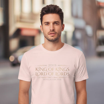 Jesus King of Kings Revelation 19:16 Christian T-Shirt - Unisex Faith Apparel, Scripture Graphic, Soft Cotton