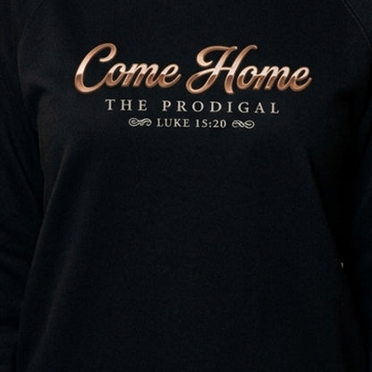The Prodigal Luke 15:20 Christian Crewneck Sweatshirt - Unisex Faith Apparel, Scripture Graphic, Soft Cotton