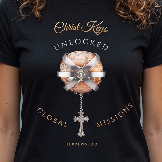Unlocked Global Missions Hebrews 13:3 Christian T-Shirt - Unisex Faith Apparel, Scripture Graphic, Soft Cotton