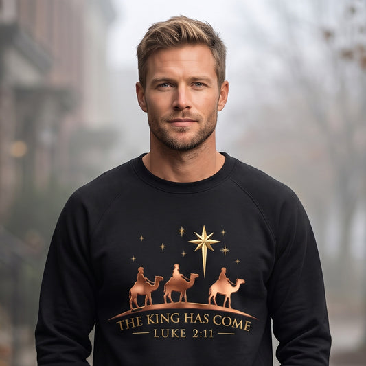 The King Has Come Premium Heavyweight Crewneck