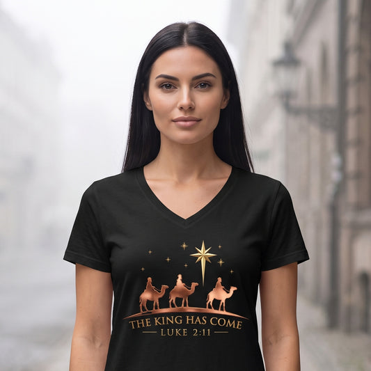 The King Has Come Premium V-Neck