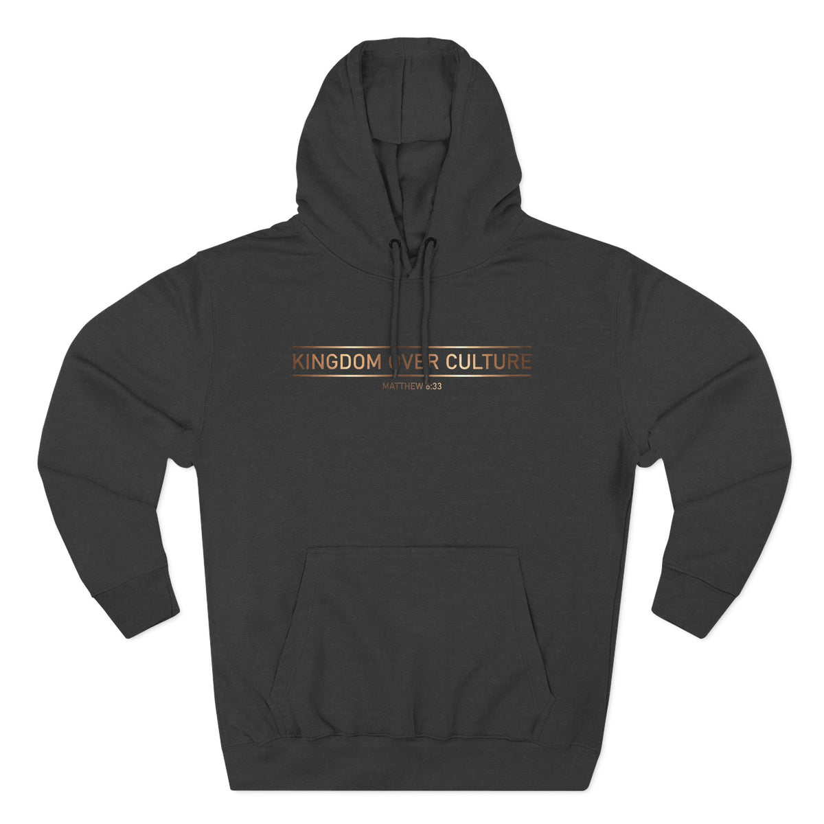 Kingdom Over Culture Matthew 6:33 Christian Pullover Hoodie - Unisex Faith Apparel, Scripture Graphic, Soft Cotton
