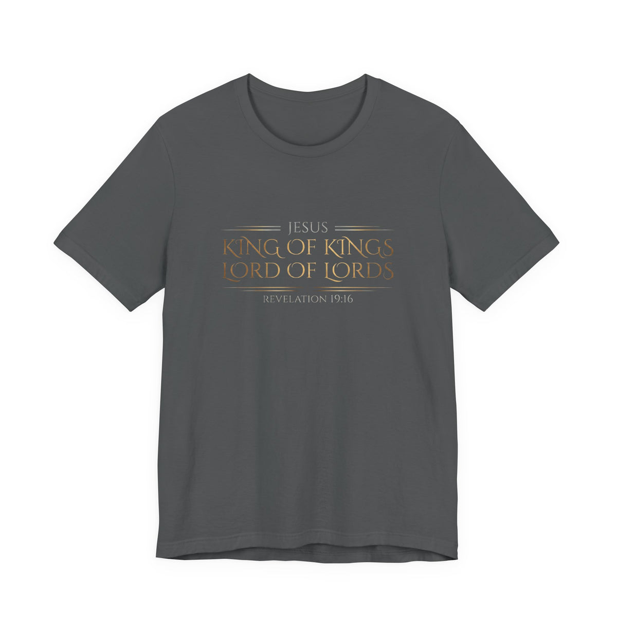Jesus King of Kings Revelation 19:16 Christian T-Shirt - Unisex Faith Apparel, Scripture Graphic, Soft Cotton