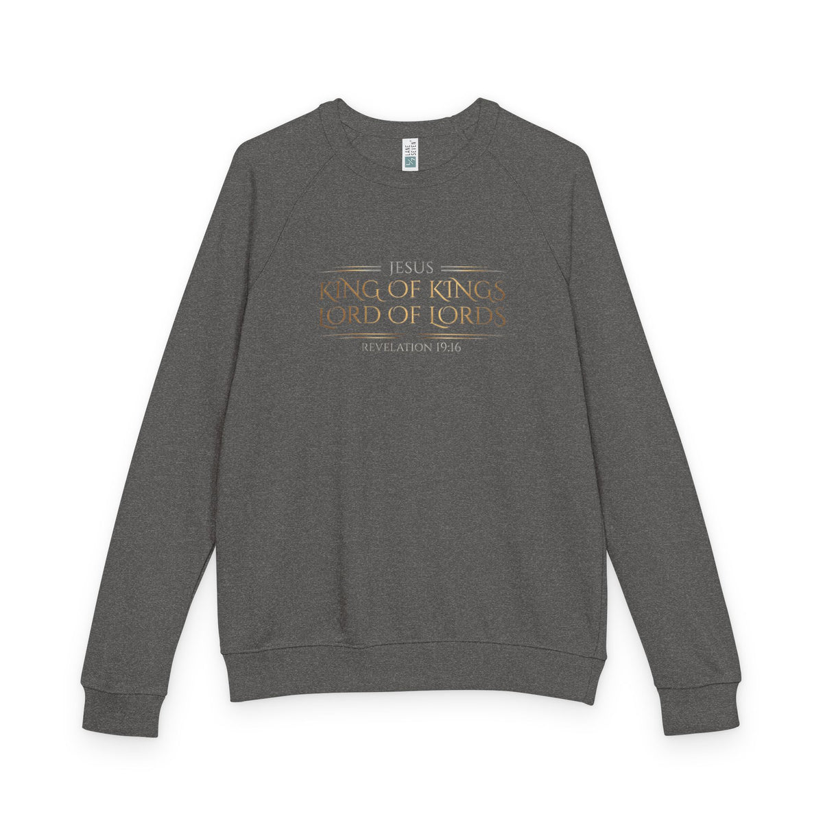 Jesus King of Kings Revelation 19:16 Christian Crewneck - Unisex Faith Apparel, Scripture Graphic, Soft Cotton