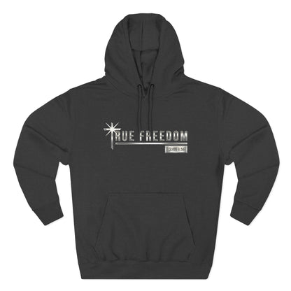True Freedom John 8:36 Christian Pullover Hoodie - Unisex Faith Apparel, Scripture Graphic, Soft Cotton