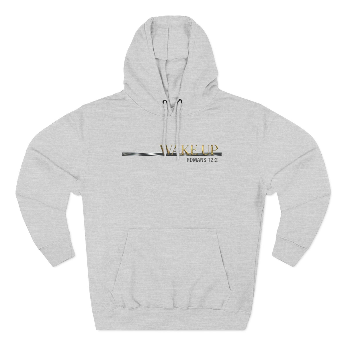 Wake Up Romans 12:2 Christian Pullover Hoodie - Unisex Faith Apparel, Scripture Graphic, Soft Cotton