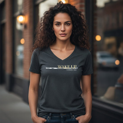 Christ Keys model mockup - Dark Grey Heather female