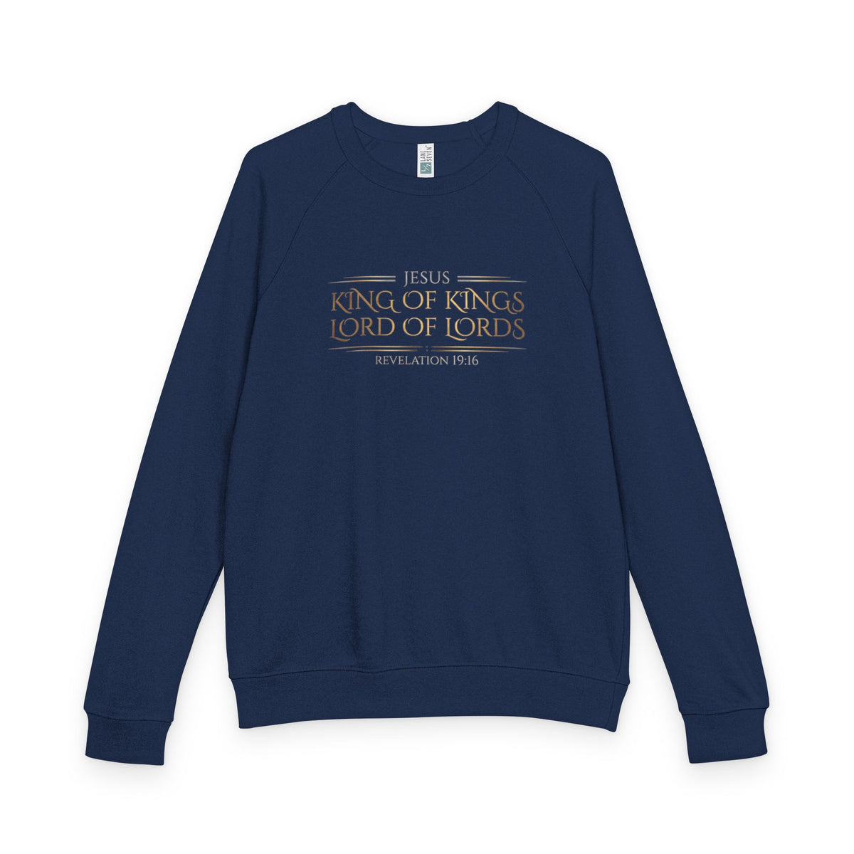 Jesus King of Kings Revelation 19:16 Christian Crewneck - Unisex Faith Apparel, Scripture Graphic, Soft Cotton