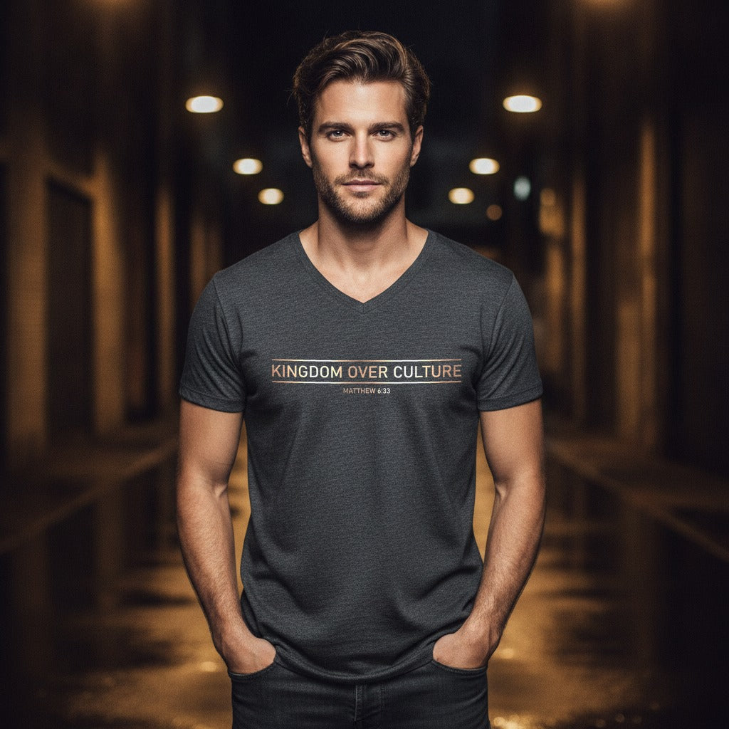 Christ Keys model mockup - Dark Grey Heather male