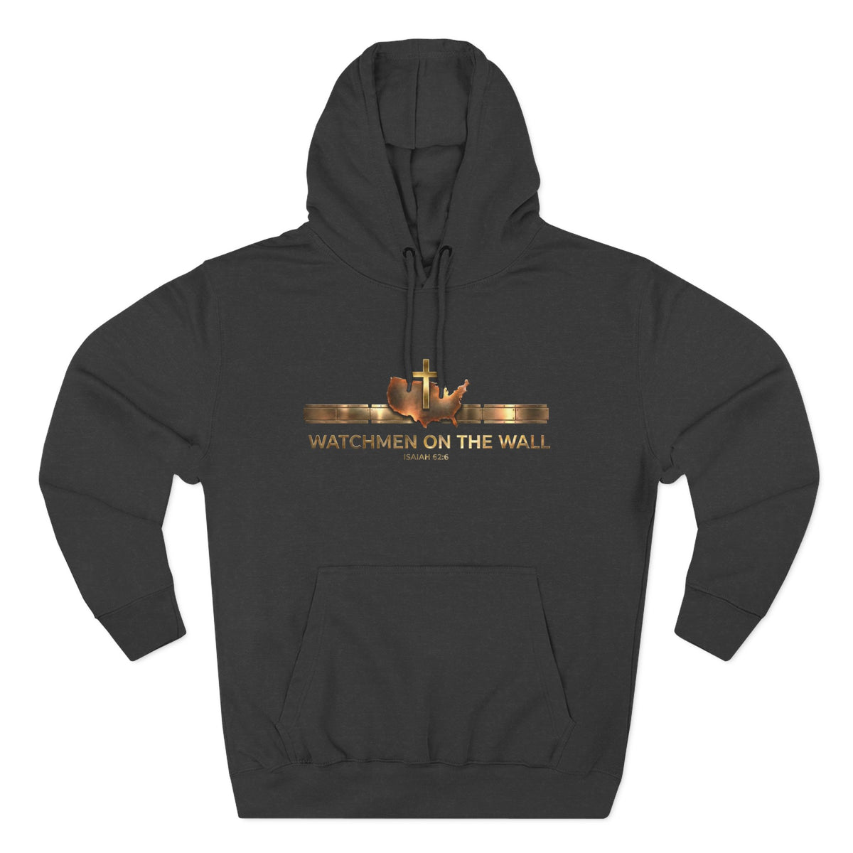 Watchmen on the Wall Isaiah 62:6 Christian Pullover Hoodie - Unisex Faith Apparel, Scripture Graphic, Soft Cotton