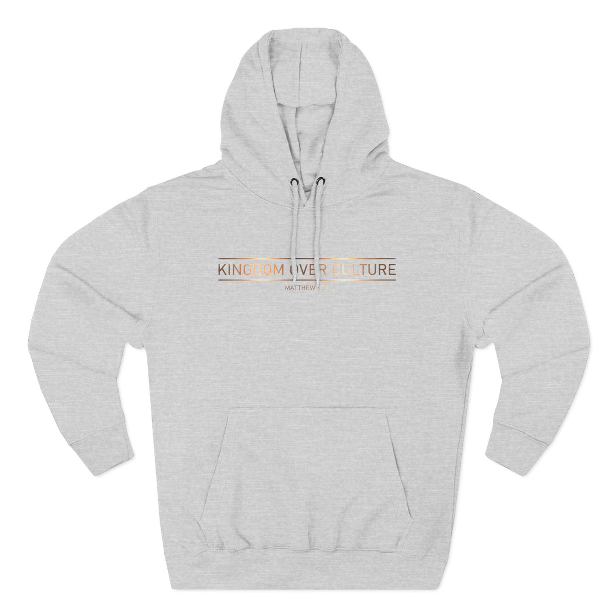 Kingdom Over Culture Matthew 6:33 Christian Pullover Hoodie - Unisex Faith Apparel, Scripture Graphic, Soft Cotton