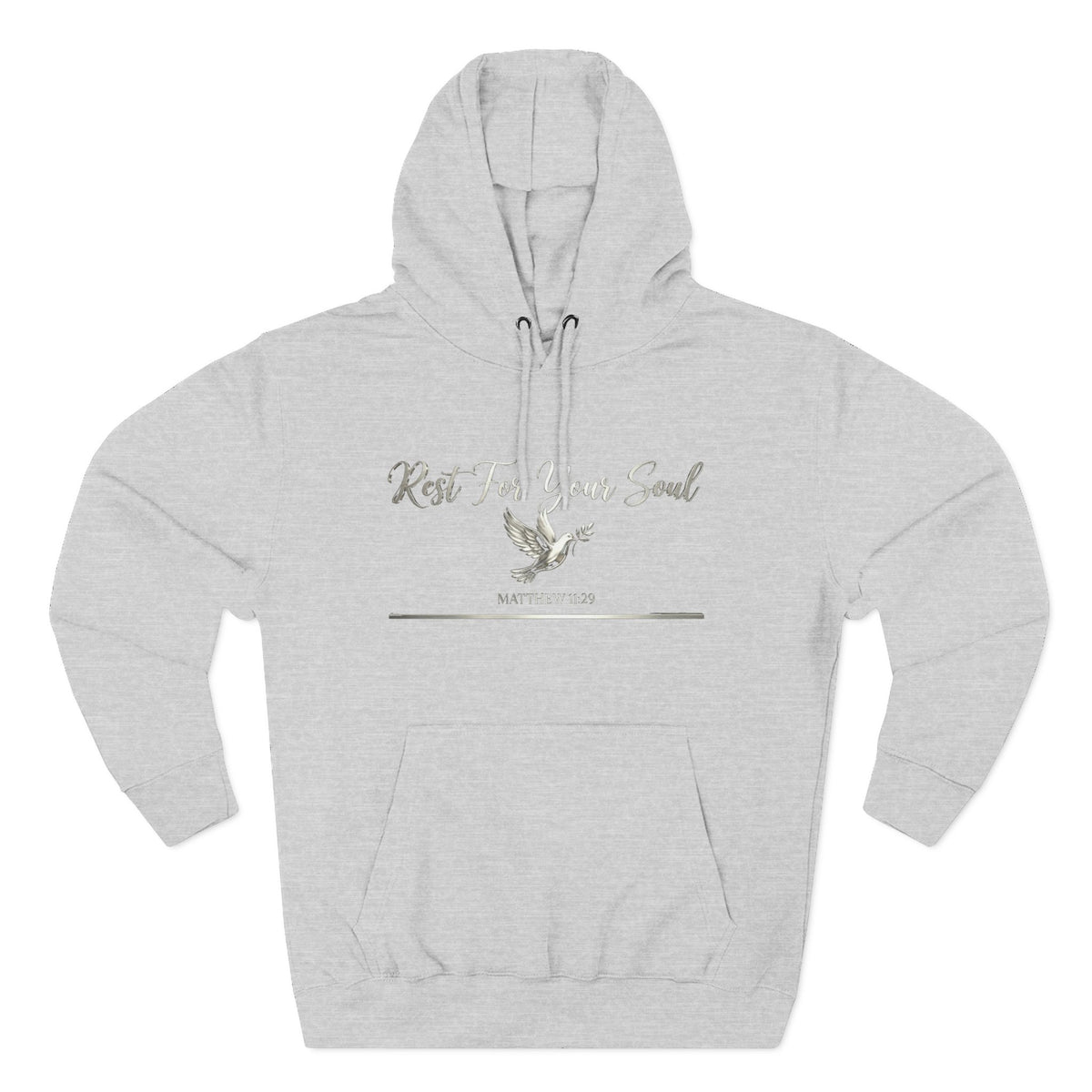 Rest For Your Soul Matthew 11:29 Christian Pullover Hoodie - Unisex Faith Apparel, Scripture Graphic, Soft Cotton