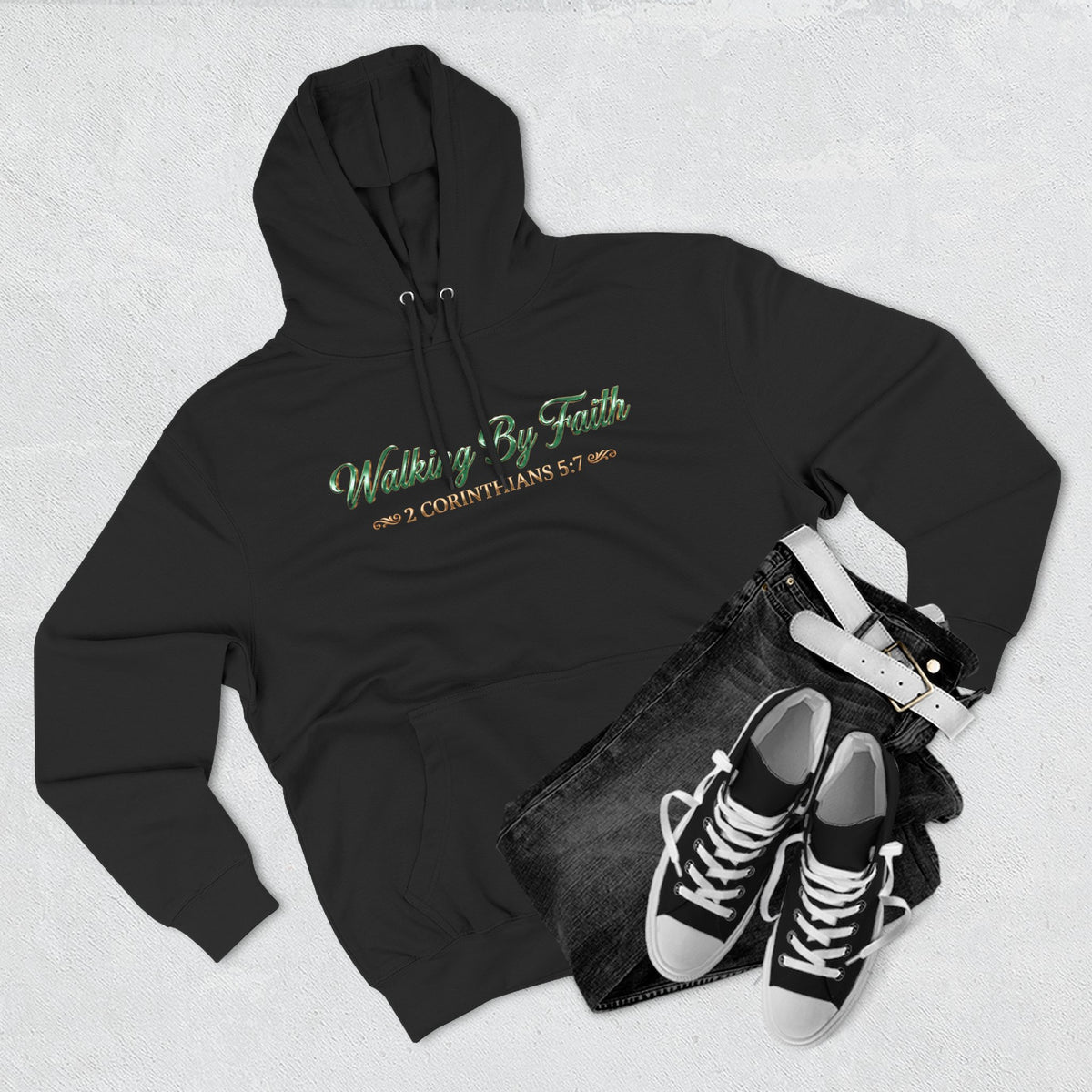 Walking By Faith Premium Hoodie