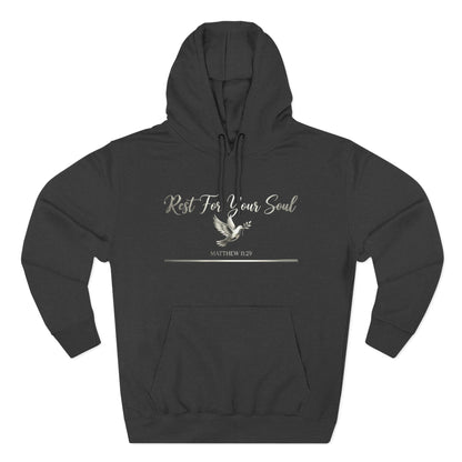 Rest For Your Soul Matthew 11:29 Christian Pullover Hoodie - Unisex Faith Apparel, Scripture Graphic, Soft Cotton
