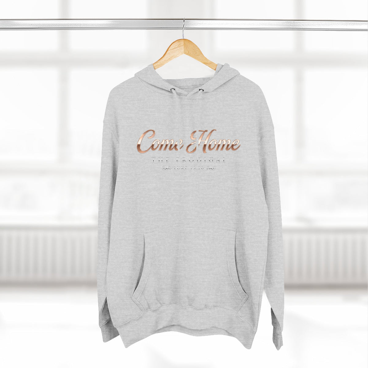 The Prodigal Luke 15:20 Christian Pullover Hoodie - Unisex Faith Apparel, Scripture Graphic, Soft Cotton