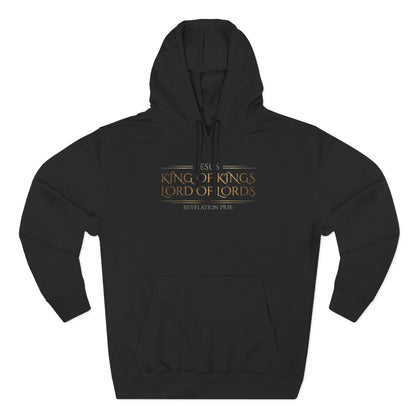 Jesus King of Kings Revelation 19:16 Christian Hoodie - Unisex Faith Apparel, Scripture Graphic, Soft Cotton