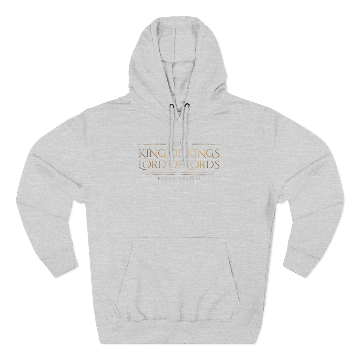 Jesus King of Kings Revelation 19:16 Christian Hoodie - Unisex Faith Apparel, Scripture Graphic, Soft Cotton