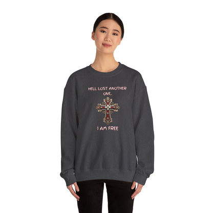 Hell Lost Another One sweatshirt, Psalm 34:22 shirt, Jesus sweatshirt, God sweatshirt, faith-based apparel, Christian clothing for women, scripture crewneck, Christian couples gift, religious gift, spiritual sweatshirt,