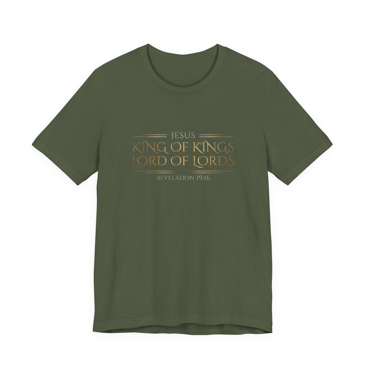 Jesus King of Kings Revelation 19:16 Christian T-Shirt - Unisex Faith Apparel, Scripture Graphic, Soft Cotton