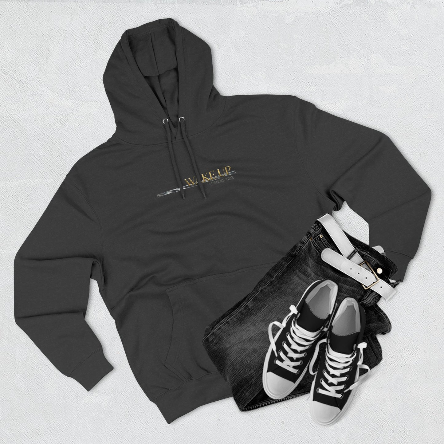 Wake Up Romans 12:2 Premium Hoodie | STANDARD ISSUE