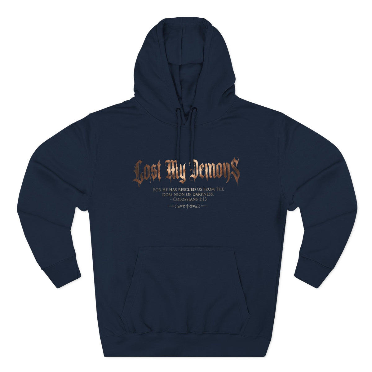 Lost My Demons Colossians 1:13 Christian Pullover Hoodie - Unisex Faith Apparel, Scripture Graphic, Soft Cotton