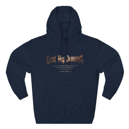 Lost My Demons Colossians 1:13 Christian Pullover Hoodie - Unisex Faith Apparel, Scripture Graphic, Soft Cotton