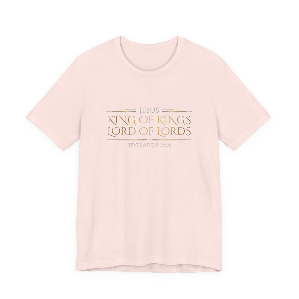Jesus King of Kings Revelation 19:16 Christian T-Shirt - Unisex Faith Apparel, Scripture Graphic, Soft Cotton
