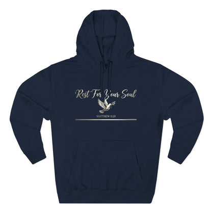 Rest For Your Soul Matthew 11:29 Christian Pullover Hoodie - Unisex Faith Apparel, Scripture Graphic, Soft Cotton