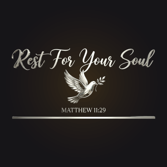 Rest For Your Soul - Matthew 11:29 - ChristKeys verse art